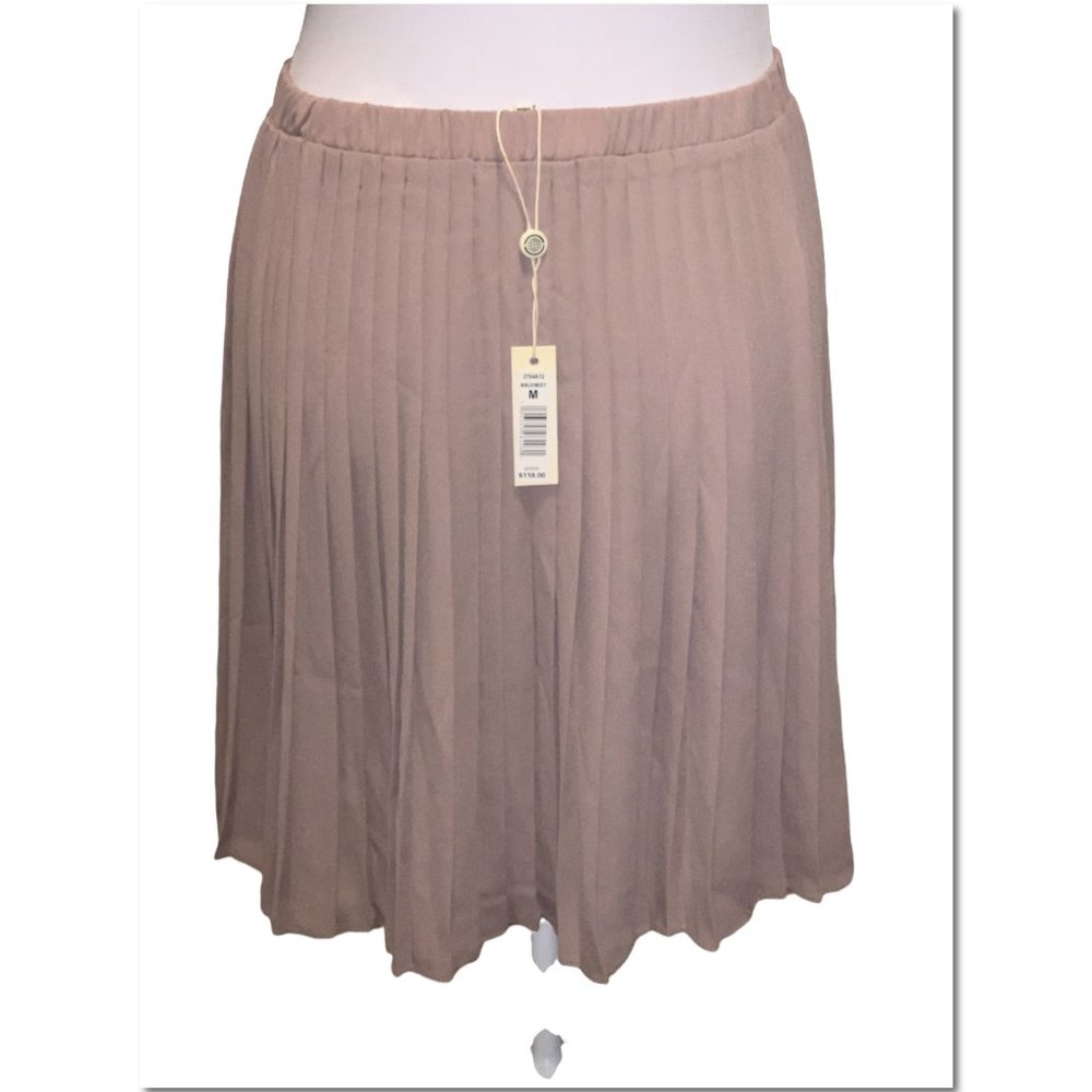 Max Studio Pleated Skirt Size Medium Mauve Mist NWT - Picture 1 of 5